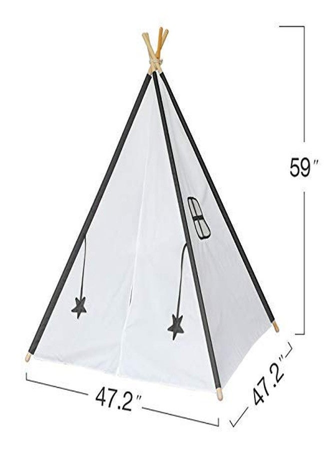 Next Day Art Tent House for Kids Kids Tepee Tent with Padded Mat, Kids Canopy Play Tent, Playard, Playhouse Big Portable Tent for Kids for Indoor and Outdoor- Black - Image 5